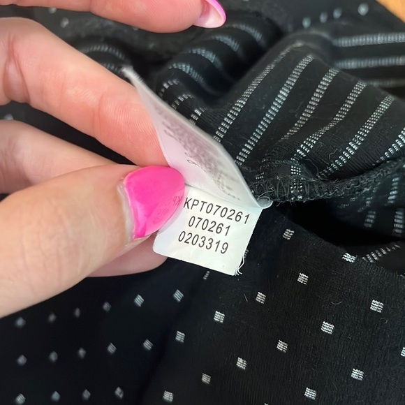 J Jill Ponte Black White Polka Dot Leggings Slim Leg Size Medium - Picture 9 of 10